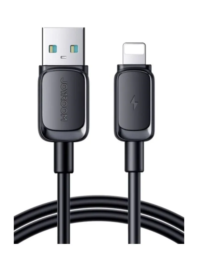 JOYROOM Multi Color Series 2.4A USB To Lightning Fast Charging Data Cable For iPhone Black