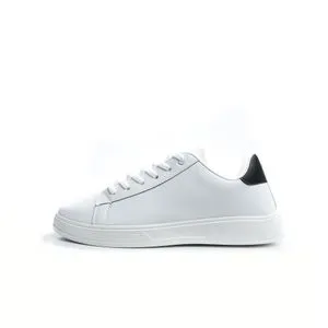 Desert Basic Fashion Leather Flat Sneakers For Men - White