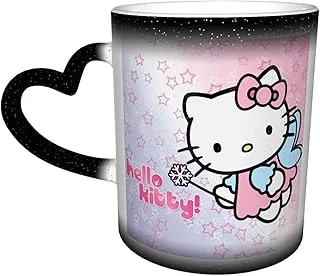 Anime Kitty Cat Mug Coffee Travel Mugs Novelty Heat Color Changing Mug Magic Galaxy Starry Ceramic Tea Cups Gift