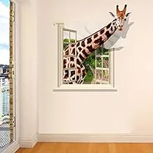 Stereo Giraffe Living Room Background Wall Sticker