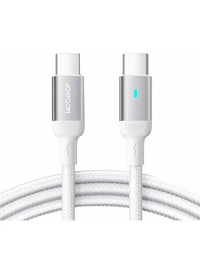 JOYROOM JR - S-CC100A10 Extraordinary Series 100W Type-C to Type-C Fast Charging Data Cable 1.2m- White