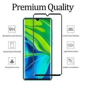 5D Curved Glass Screen Protector For Xiaomi Mi Note 10 Lite - Black