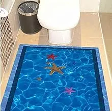 Creative 3D swimming pool floor stickers, self-adhesive wall stickers, stickers, simulation, visual pool