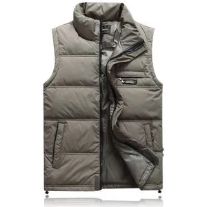 Fashion Winter Duck Down Vest For Men Parka Thick Warm Varsity Red