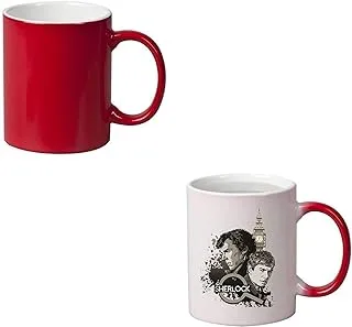 Magic Mug For Coffee or tea, Sherlock mugM-RED-02243 RED