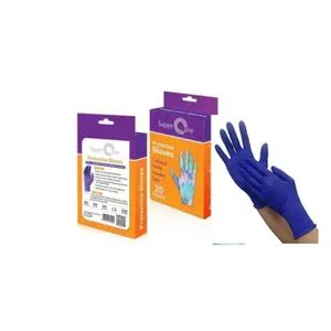 Blue  NITRILE Gloves Powder Free  Size Medium -  20 PCS