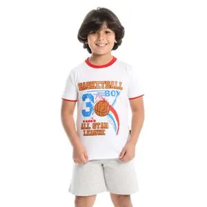 Diadora Boys Printed Cotton T-Shirt - White