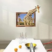 3D Giraffe Wall Sticker Entrance Dining Bedroom Room Decoration