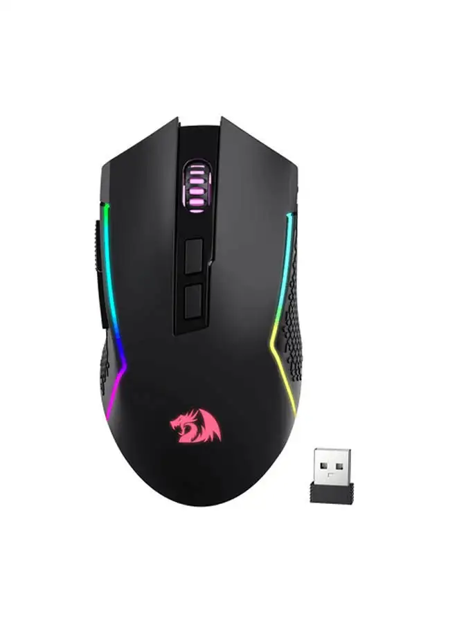 REDRAGON M693 Wireless Gaming Mouse, 8000 DPI Wired/Wireless Gamer Mouse with 3 Mode Connection, Bluetooth & 2.4G Wireless, 7 Macro Buttons, Long Lasting Battery Capacity and RGB for PC/Mac/Laptop