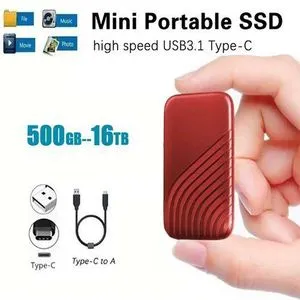 16TB SSD Hard Disk Drive HDD Mobile External Storage Device