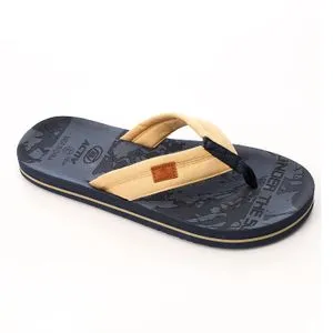 Activ Summer Engraved Black & Buff Beige Flip-Flop