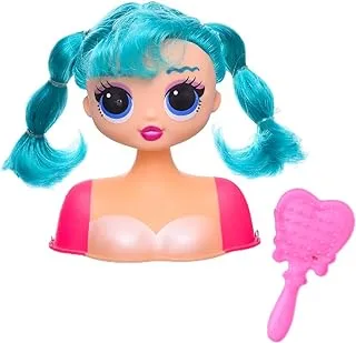 Plastic Pretty Fashion Doll With Long Turquoise Hair Suitable For Girls - Multi Color