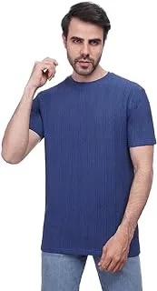 COUP Plain T-Shirt With Round Neck And Short Sleeves, NAVY, 2XL