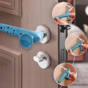 A Door Stop That Is Attached To The Hand To Prevent Friction, Collision With The Wall, Noise, And Paint Peeling