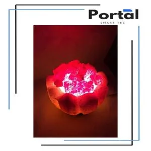 Rock Salt Lamp, (small Rose Bowl)