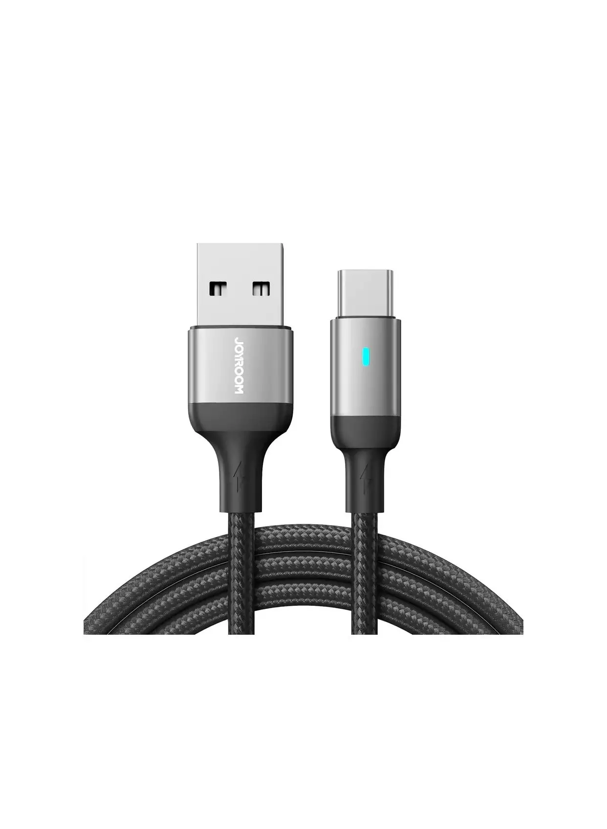 JOYROOM S-UC027A10 3A Nylon USB-A to Type-C Cable, 1.2M - Black