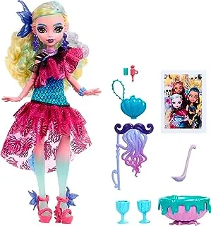 Monster High Lagoona Blue Doll in Monster Ball Party Dress with Themed Accessories Like Balloons