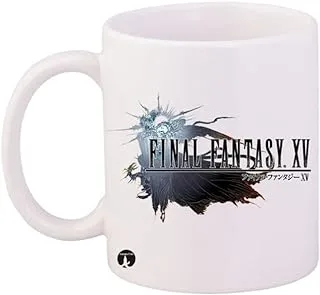 كوب قهوة RYN Design/Final Fantasy XV باللون الأبيض والأسود