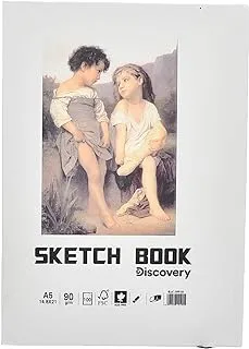 Discovery 10910 High Quality Sketch Book Hard Cover 100 Creame Sheets A5 90g 14.8 * 21cm For Drawing, Panting,School,Home - Multi Color