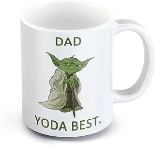 كوب GrassVillage Dad Yoda Best Novelty Gift، كوب هدية عيد الميلاد، 11oz