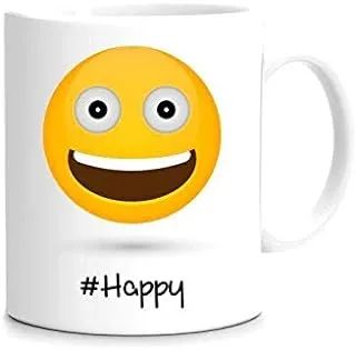 FMstyles Emojis Printed Mug, Happy Smile