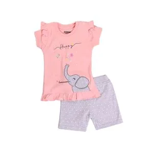 Zercon Summer Pajama Set For Newborn Girls 6163 0-18 M