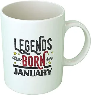 Fast-print Printed Mug Legends Are Born In January - Multi Color