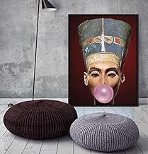 Wooden Fiber Frame Printed Couche Tableau Nefertiti Covered with a Glass Sheet (30 x 40cm)