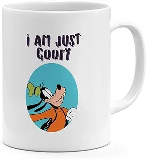 Loud Universe Retro Cartoon Quote Goofie I Am كوب قهوة سيراميك مبتكر - 11oz