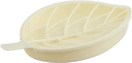 Agfa Leaf Shaped Plastic Soap Dish - Beige