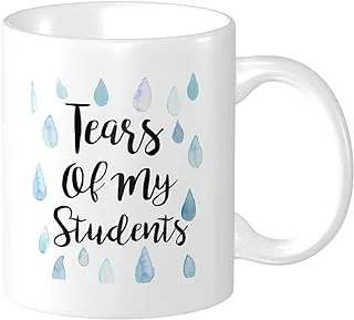 Loicwoo Coffee Mug Tears Of My Students Coffee Tea Cup Funny Words Novelty Gift Present Ceramic Mug - Coffee Lovers Gifts - Office Cup for Office Workers, Bosses, Co-Worker, Friends and Family