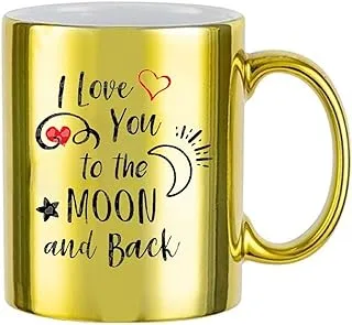 Valentine Cup Mug Coffee Mug Espresso Ceramic Coffee Mug Tea Cup Gift (SHINY GOLDEN) Pr-9995