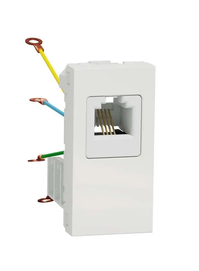 Schneider Electric Schneider Electric Telephone Socket, New Unica, Rj12, 1 Connector, 1 Module, White