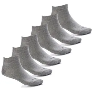 Cottonil Bundle Of Six Full Towel Ankel Socks - Gray