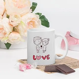 Cute Couple Holding Hands Coffee Mug, Valentine's Day Mug -cr-19255