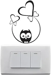 Wall Sticker - Light Switch - Owl and heart