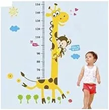 Children Room Vinyl Wallpaper Cartoon Giraffe With Height Wall Stickers-s