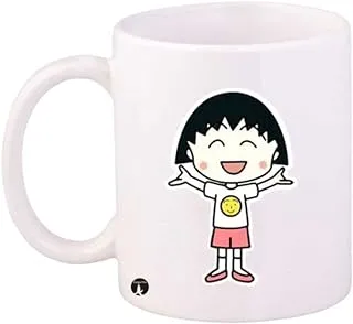 Design Anime Chibi Marukoo Chan Printed Mug White Black Pink Standard Size