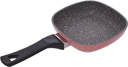 Saflon Powerline Granite Square Frying Pan, 24 cm Size, Rose