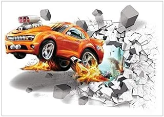 Stylish 3D Wall Sticker Wall Poster Car Pattern Door Poster Decorative Sticker