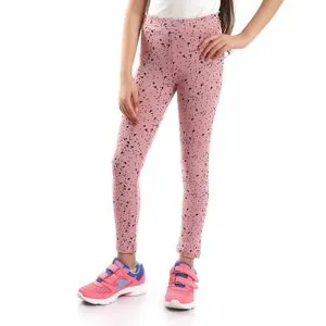 Diadora Printed  Girls Cotton Leggings - Cashmere