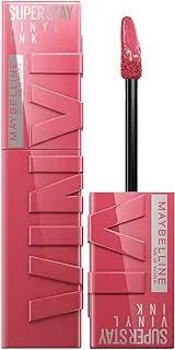 Maybelline New York SuperStay Vinyl Ink Pink Liquid Lipstick Vinyl Effect Gloss Lasting Hold - Sultry (160)