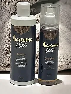 Awesome Oud Body Wash, Splash and Makeup Bag Set 750 ml