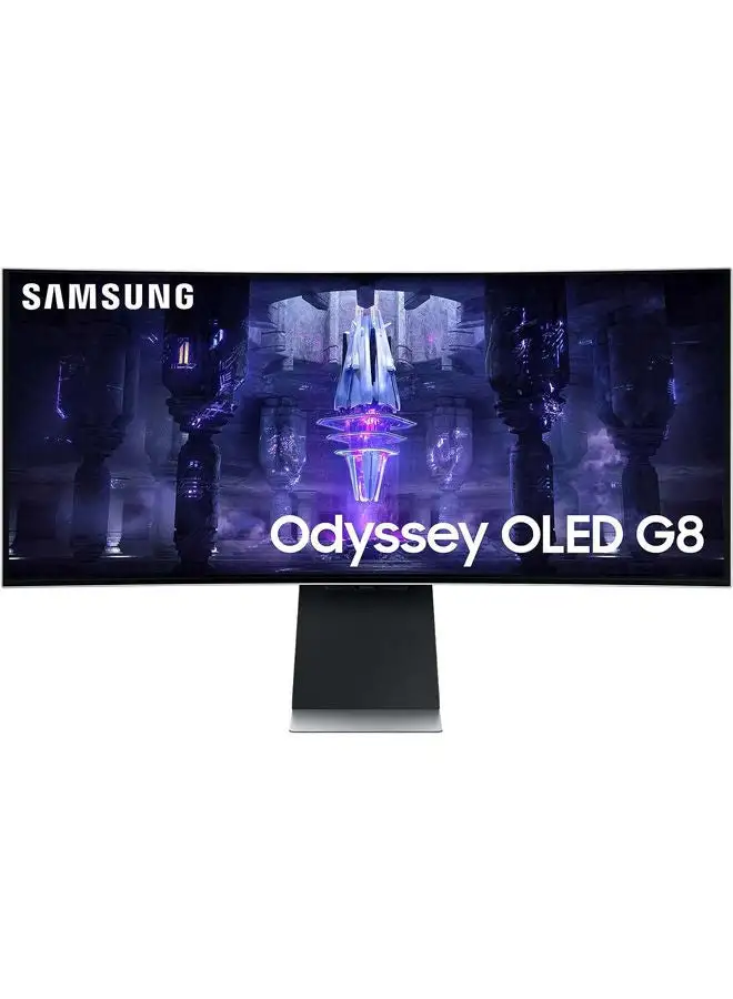 Samsung Samsung 34 Inch Odyssey OLED G8 175Hz Curved Smart Gaming Monitor Silver