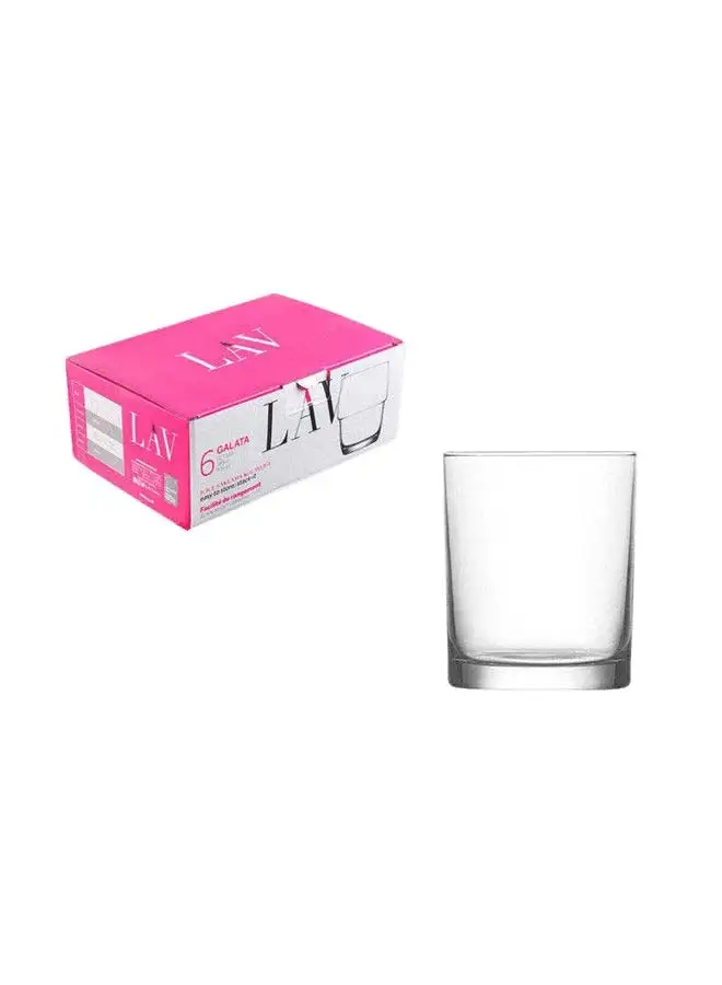 LAV 6 Piece Glasses Set 280 Ml-Clear