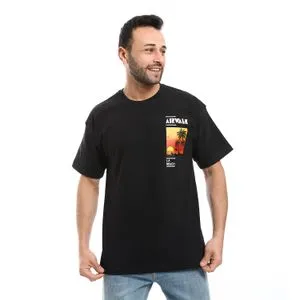 Air Walk Round Neck Basic T-shirt - Black