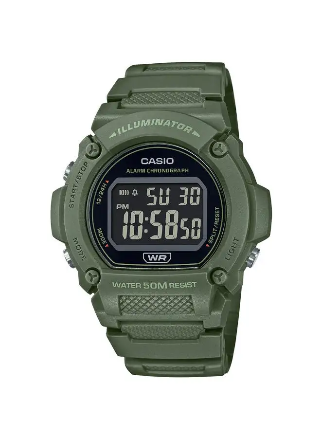 CASIO Resin Digital Watch W-219HC-3BVDF