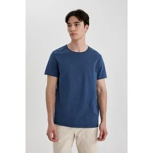 Defacto Man Regular Fit Crew Neck Short Sleeve Knitted T-Shirt.