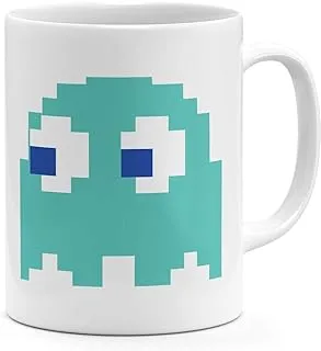 Blue Ghost Pacman 11oz Coffee Mug Game Classic 11oz Ceramic Novelty Mug