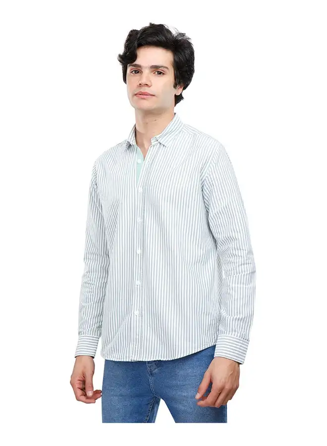 Coup Coup - Stripe Oxford Shirt with Long Sleeves